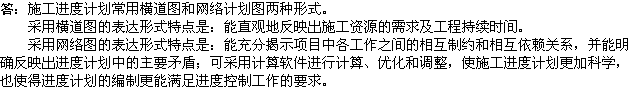 2010一級建造師《市政工程》輔導(dǎo)資料：進度計劃表達(dá)方法