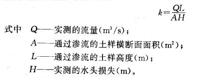 滲透系數(shù)