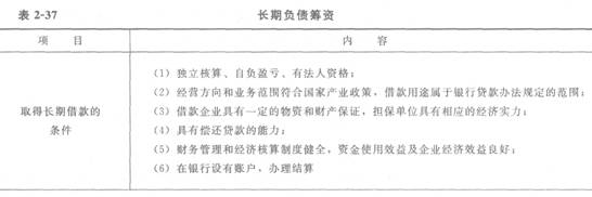 長(zhǎng)期負(fù)債籌資