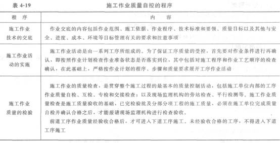 施工過(guò)程的作業(yè)質(zhì)量控制