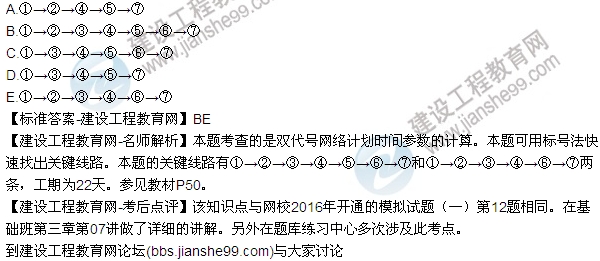 2016監(jiān)理質(zhì)量、投資、進(jìn)度控制試題及答案（106-120）