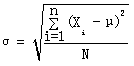 總體的標(biāo)準(zhǔn)偏差