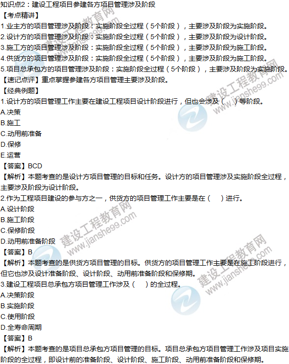 2016年一級建造師考試《項(xiàng)目管理》高頻考點(diǎn)匯編