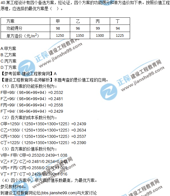 2017年監(jiān)理師質量、投資、進度控制試題及答案