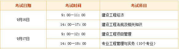廣西2018年一級建造師考試時間是什么時候？
