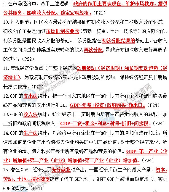 2019咨詢政策與規(guī)劃考前必背精華考點：第二章 宏觀經濟管理
