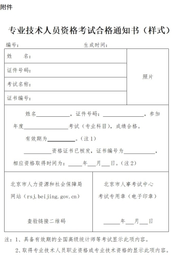 專業(yè)技術人員資格考試合同通知書（樣式）