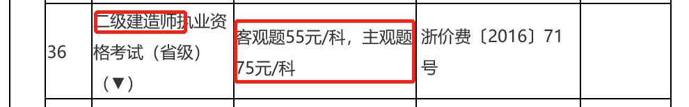 二建收費標準